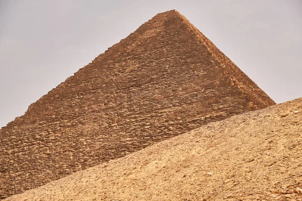 Grande Pirâmide Gizé Pirâmide Khufu Pirâmide Cheops Complexo Pirâmide Gizé — Fotografia de Stock