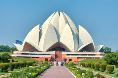 Lotus Temple, Bahai House of Worship in New Delhi, India clipart