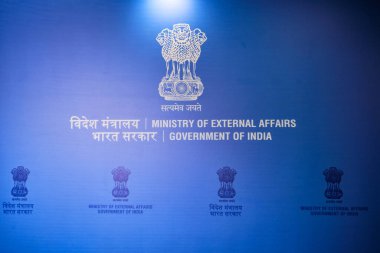Yeni Delhi / Hindistan - 1 Ekim 2019: Hindistan Hükümeti Dışişleri Bakanlığı