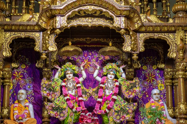 Dillí Indie Října 2019 Radha Parthasarathi Svatyně Iskcon Dillí Hinduistický — Stock fotografie