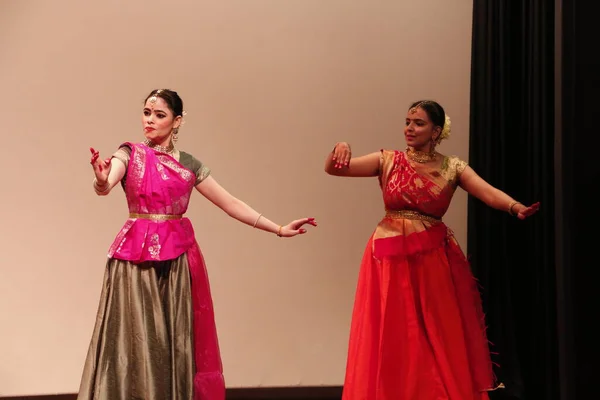 Delhi Índia Outubro 2019 Apresentação Clássica Dança Indiana Kathak Nova — Fotografia de Stock
