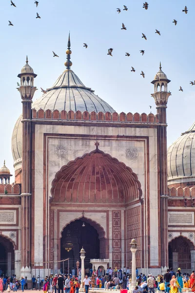 Masjid Jahan Numa Mezquita Jama Masjid Viejo Delhi Una Las — Foto de Stock