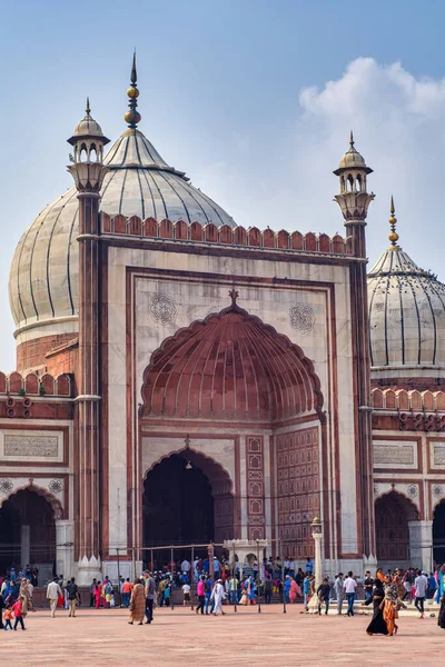 Дели Индия Октября 2019 Года Мечеть Джахан Нума Джама Масджид — стоковое фото