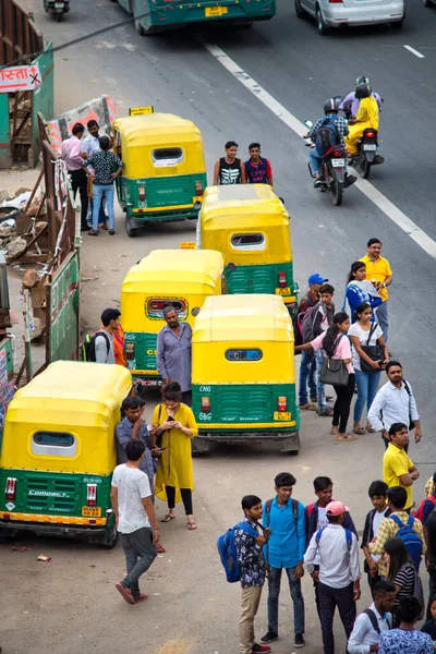 Nueva Delhi India Septiembre 2019 Tuk Tuks Las Calles Nueva — Foto de Stock