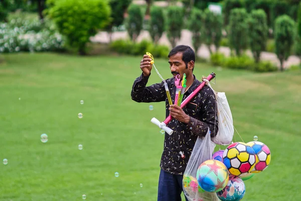 Delhi India Вересня 2019 Людина Продає Іграшки Саду Лоді Нью — стокове фото