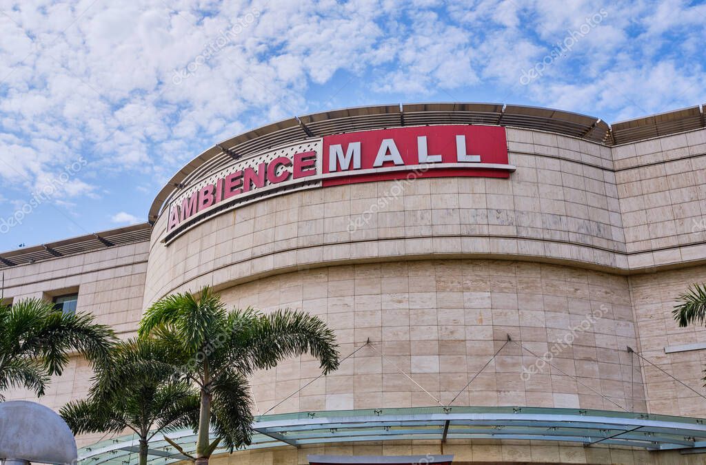 New Delhi / India - October 7, 2019: Ambience Mall, shopping mall in Vasant Kunj in New Delhi, India
