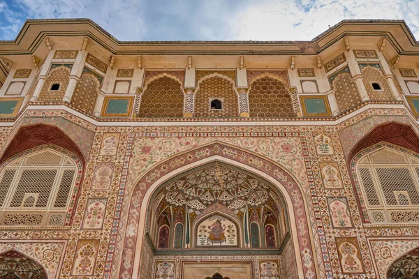 Schön Dekorierte Ganesh Pol Ganesh Gate Eingang Zum Königspalast Amer — Stockfoto