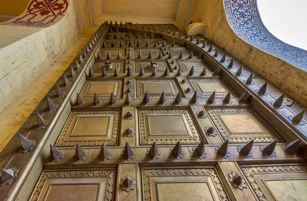 Massiv Spikad Dörr Jaipur City Palace Jaipur Rajasthan Indien — Stockfoto