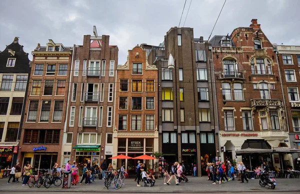 Amsterdam Netherlands October 2018 Colorful Old Buildings Amsterdam Capital Netherlands — Stock Photo, Image