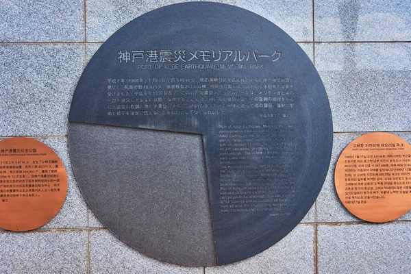 日本神户 2018年2月17日 神户地震纪念公园 纪念1995年日本兵库县神户大地震 — 图库照片