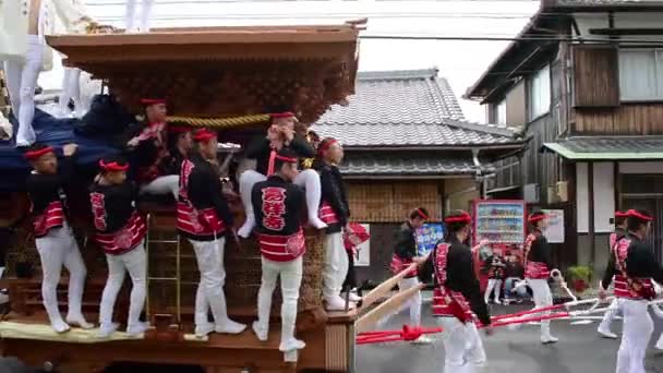 Tajiri Osaka Japan Oktober 2017 Feier Des Traditionellen Herbstfestes Tajiri — Stockvideo