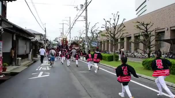 Tajiri Osaka Japan Oktober 2017 Firande Den Traditionella Höstfestivalen Tajiri — Stockvideo