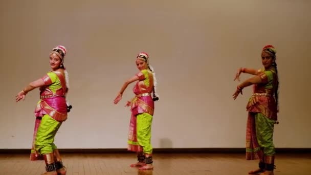 Νέο Δελχί Ινδία Οκτωβρίου 2019 Κλασική Ινδική Παράσταση Χορού Kathak — Αρχείο Βίντεο