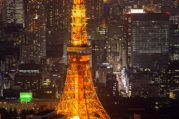 Tokyo Giappone Aprile 2018 Tokyo Tower Tokyo City Scape Notte — Foto Stock
