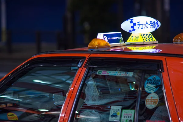 Tokió Japán Április 2018 Taxi Autó Tokió Központjában Japán — Stock Fotó