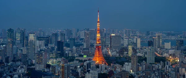 Tokyo Giappone Aprile 2018 Tokyo Tower Tokyo City Scape Notte — Foto Stock
