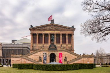 Berlin / Almanya - 12 Şubat 2017: The Alte Nationalgalerie (Eski Ulusal Galeri) Berlin 'de bulunan bir sanat galerisidir.