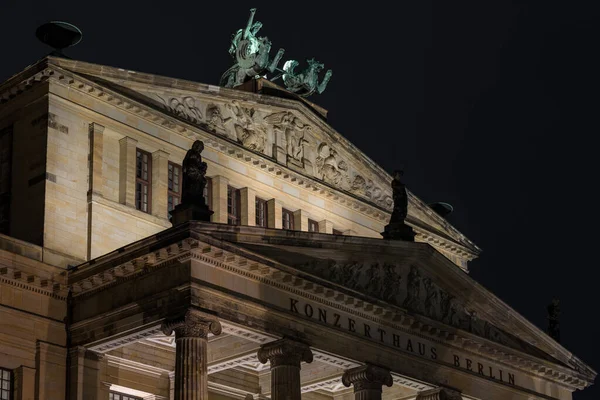 Βερολίνο Γερμανία Φεβρουαρίου 2017 Νυχτερινή Θέα Της Αίθουσας Συναυλιών Konzerthaus — Φωτογραφία Αρχείου