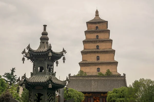 Giant Wild Goose Pagoda, Buddhist pagoda in Xian, Shaanxi province, China built in 652 during the Tang dynasty, landmark of Xian