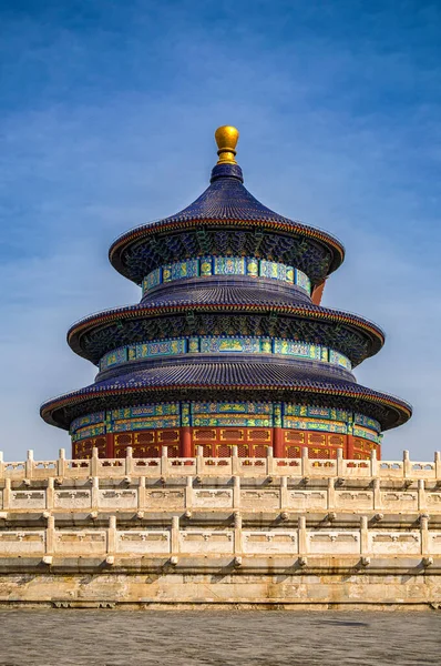 Beijing, Çin 'in en ikonik simgelerinden biri olan Cennet Tapınağı' ndaki İyi Hasatlar İçin Dua Salonu.