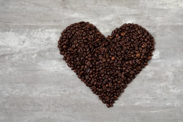 Coffee Beans Heart Shape Decoration — Stock Photo, Image