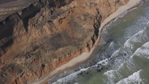 Teil Der Küste Der Schwarzmeerküste Der Nähe Von Odessa Ukraine — Stockvideo