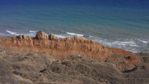 Part Coastline Black Sea Coast Odessa Ukraine Landslide Zone Ruined — Stok video