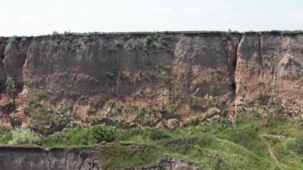 Parte Costa Costa Mar Negro Perto Odessa Ucrânia Zona Deslizamento — Vídeo de Stock