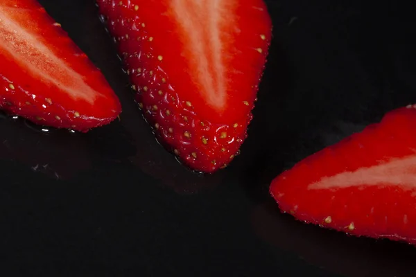 Rode Verse Aardbeien Close — Stockfoto