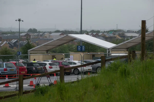 Dartford, Kent - 28 Nisan 2020 - Ebbsfleet Uluslararası COVID test sahası