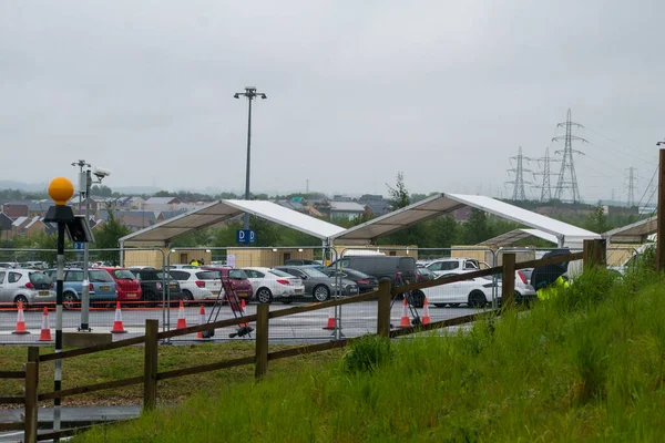 Dartford, Kent - 28 Nisan 2020 - Ebbsfleet Uluslararası COVID test sahası