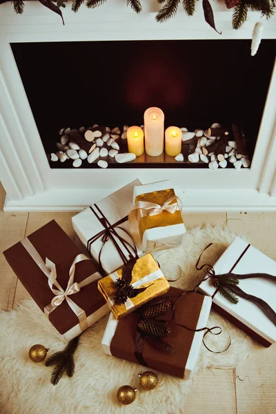 아름 다운 크리스마스 선물 상자 — 스톡 사진