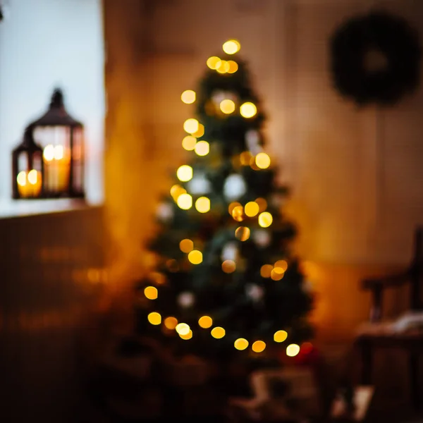 Sfondo regali di Natale sotto l'albero — Foto Stock