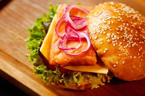 fish Burger with salmon