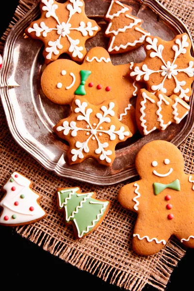 Fondo de Navidad con galletas — Foto de Stock