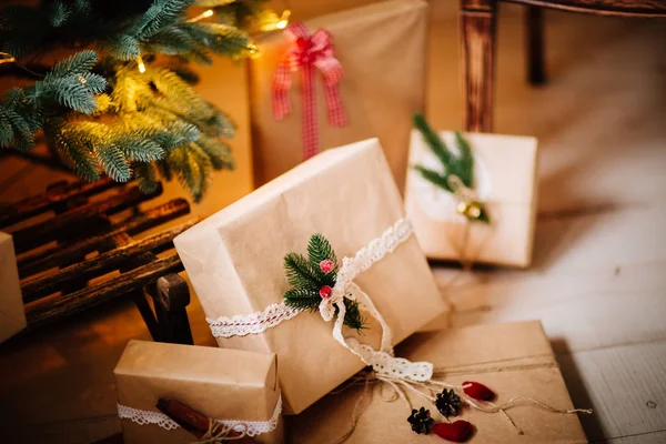 아름 다운 크리스마스 선물 — 스톡 사진
