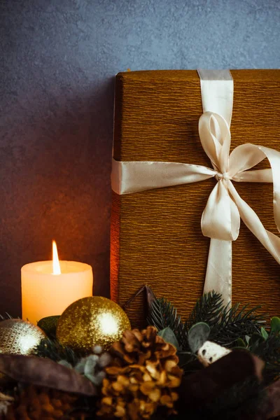 아름 다운 크리스마스 선물 상자 — 스톡 사진