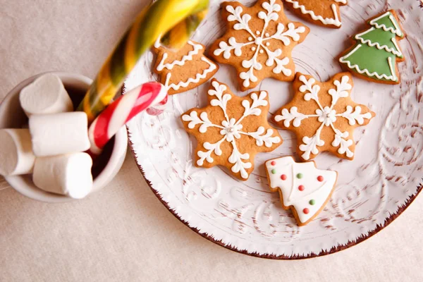 Karácsonyi háttér mézeskalács cookie-k — Stock Fotó