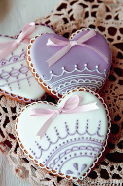 Sevgililer günü zencefilli yürekleri için güzel arka plan