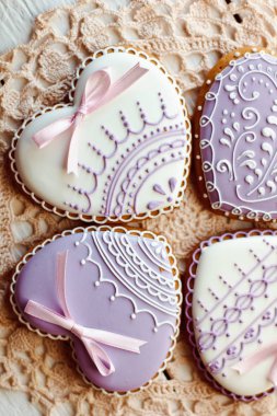 Sevgililer günü zencefilli yürekleri için güzel arka plan