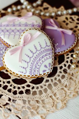 Sevgililer günü zencefilli yürekleri için güzel arka plan