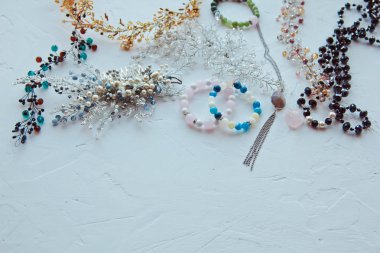 Arka plan dekorasyon Takı Kolye ve bilezik