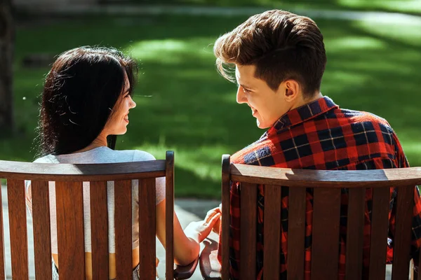 Beautiful young couple during a romantic date — Stock Photo, Image