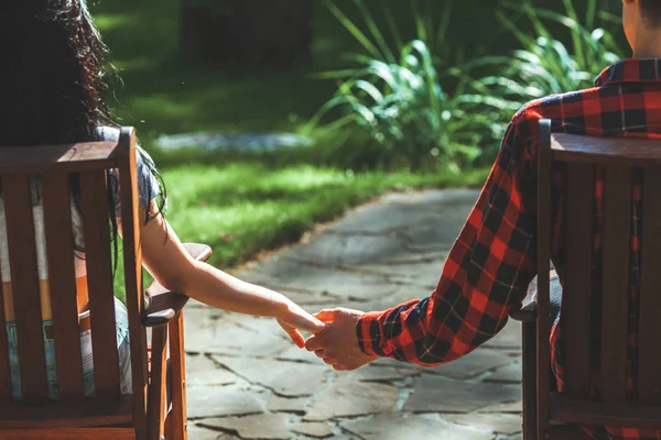 Beautiful young couple during a romantic date — Stock Photo, Image