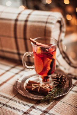  Noel arka plan mulled şarap ile