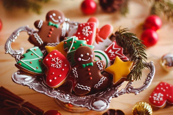 Karácsonyi házi mézeskalács sütik — Stock Fotó