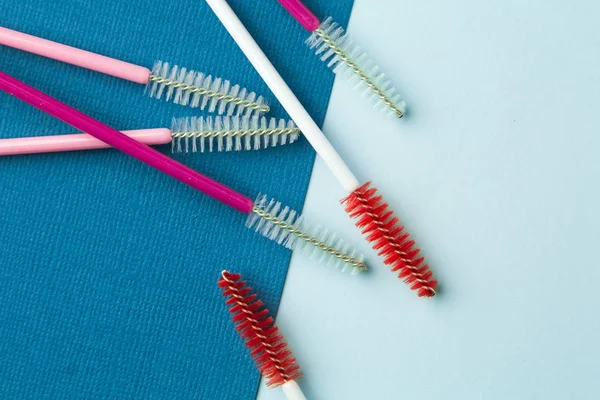 Brush lash, comb  in eyelash  application — Stock Photo, Image