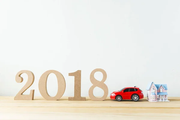 Happy New Year 2018 on a white background