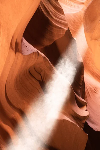 Rays Sunlight Coming Tourist Antelope Canyon Usa — Stock Photo, Image