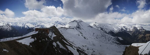 Montañas Nevadas Paisaje Bad Gastein Estación Esquí Austria — Foto de Stock